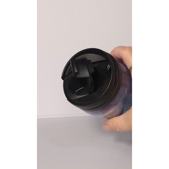 Starbucks New with Tag 2009 Blue Floral Travel Mug with Lid 12 Oz Double Wall - Picture 5 of 6